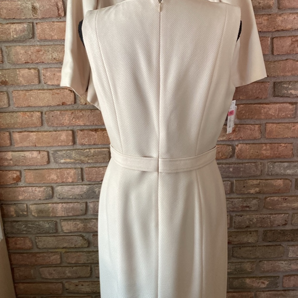 Alex Marie Cream and Gold Chain Detail Dress and Jacket Size 6 NWT - Picture 4 of 14